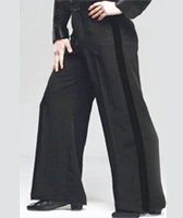 3 cm széles szatén lampasz szalag - Black (Fekete)